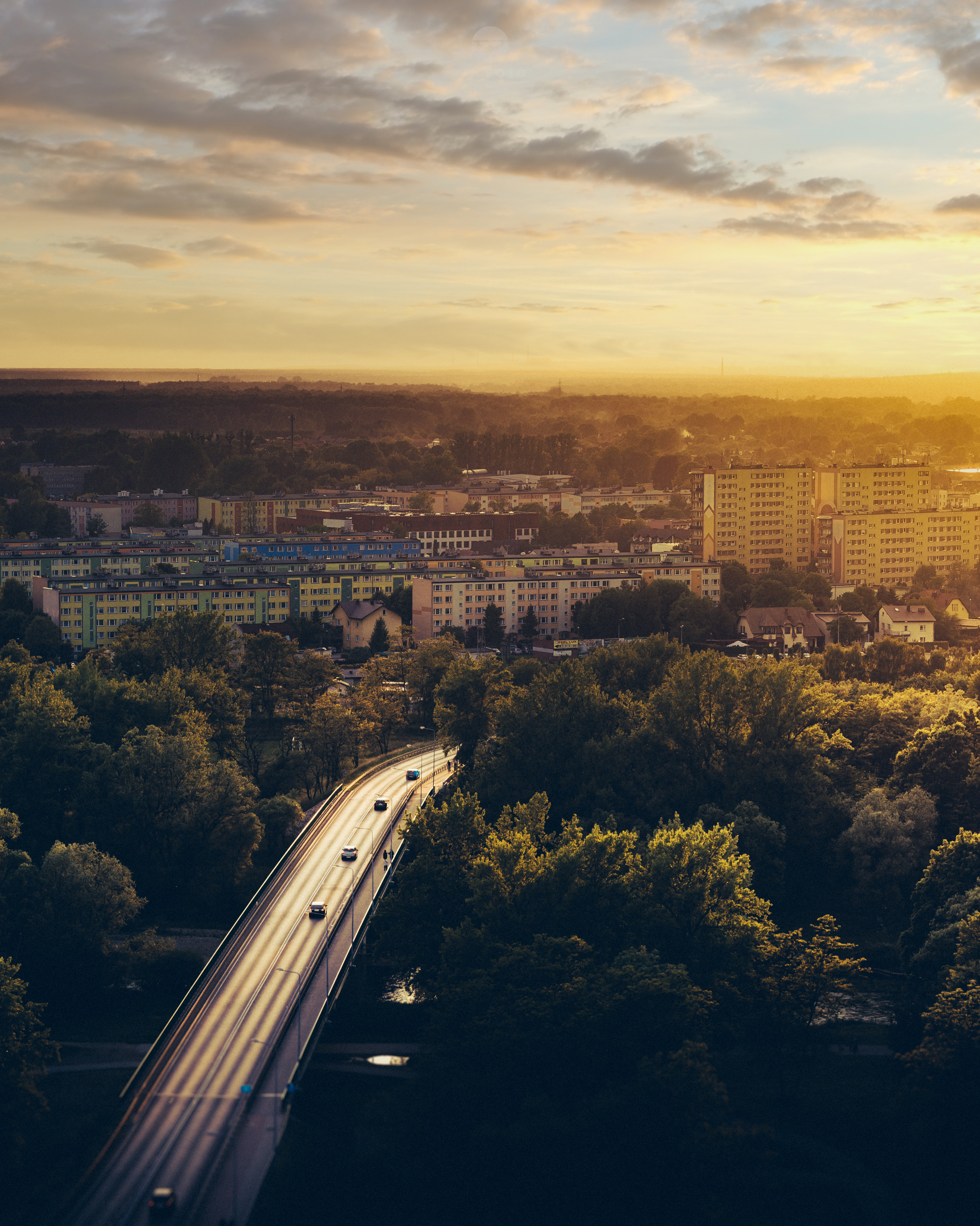 Lotnicze ujęcie Oświęcimia