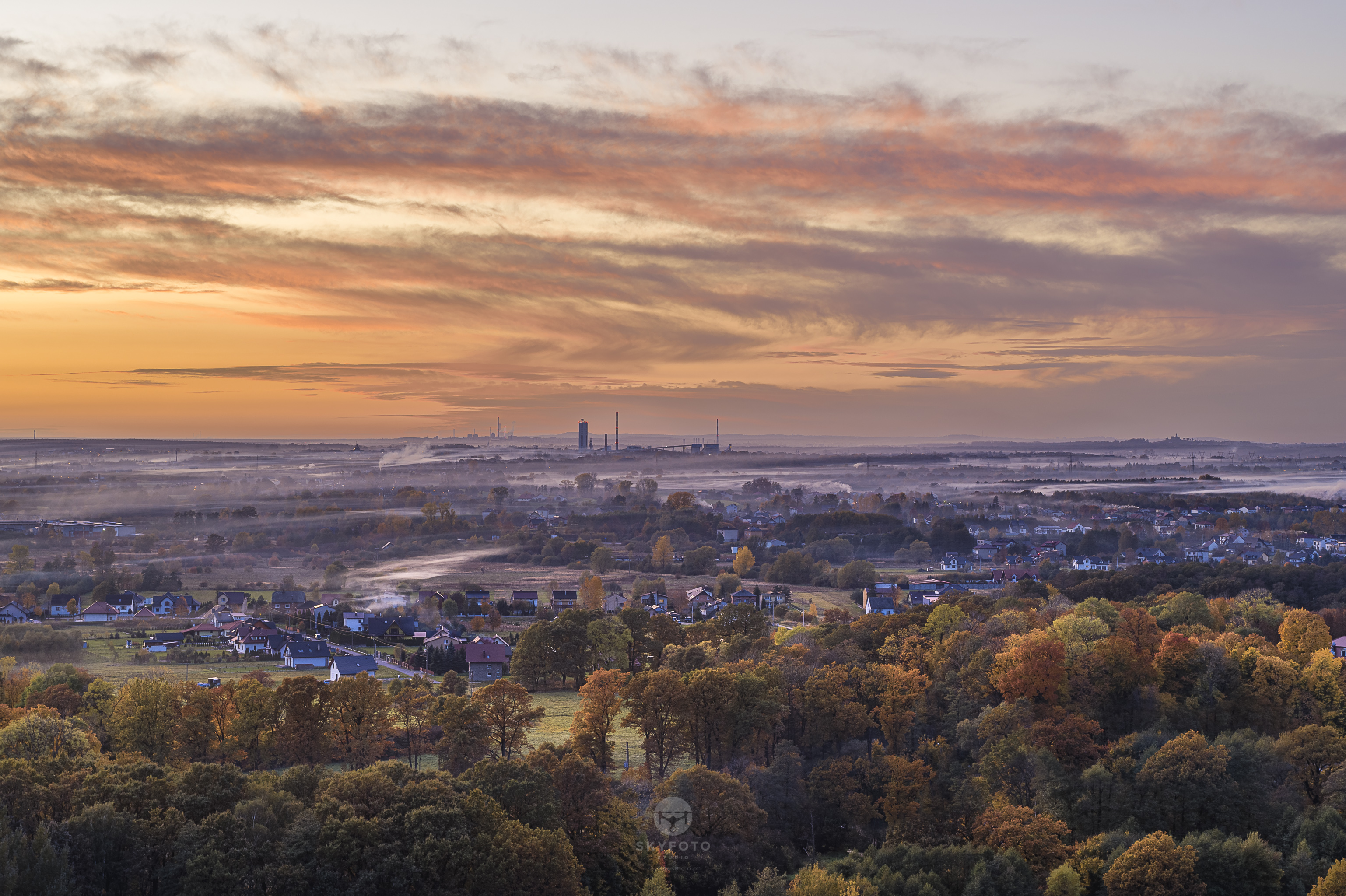 Lotnicze ujęcie Bobrka