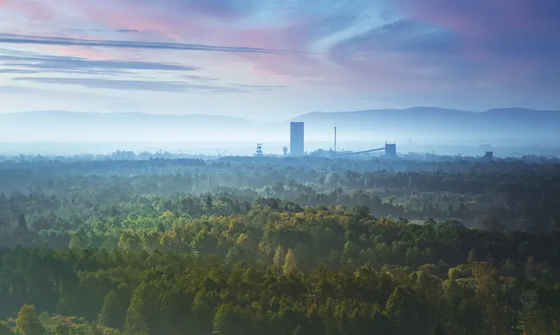 Panorama lotnicza kopalni Brzeszcze