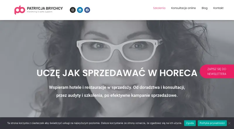 Pati od Hoteli: zrzut strony głównej